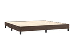 Upholstered bed base with mattress, brown, 200x200 cm, KKVU80412