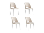 Set of 4 Boisona chairs in Beige Velvet APXV69588