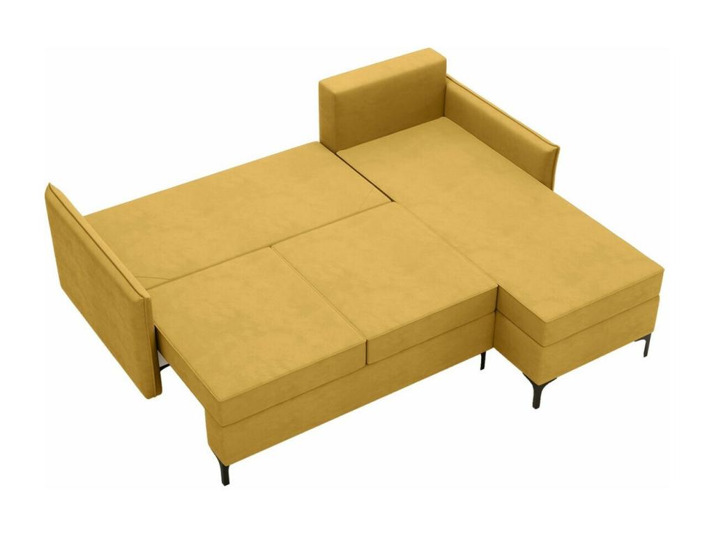 Nobellea 112 Corner Sofa, Green, Sleeping Function, Bedding Box, 213x168x101cm, LNXJ91353