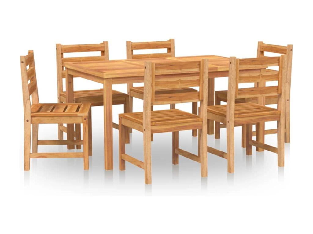 7-piece garden dining set, solid teak wood SFTI86678