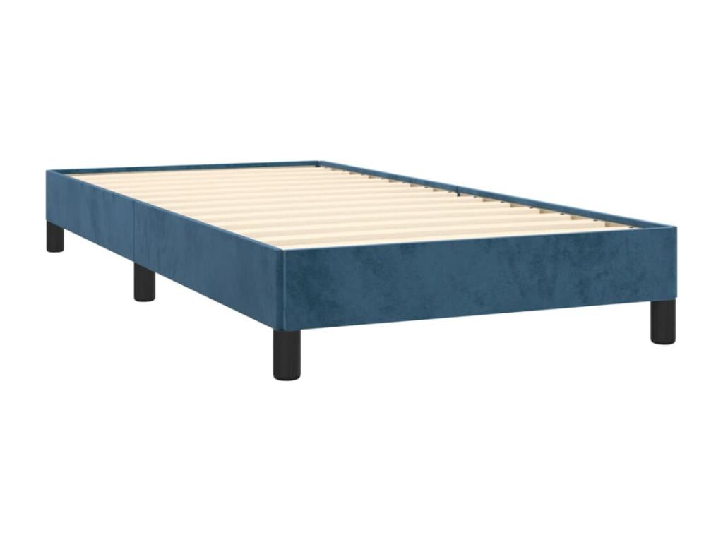 Upholstered bed base with mattress, Dark Blue, 90x200 cm, MOAD82938