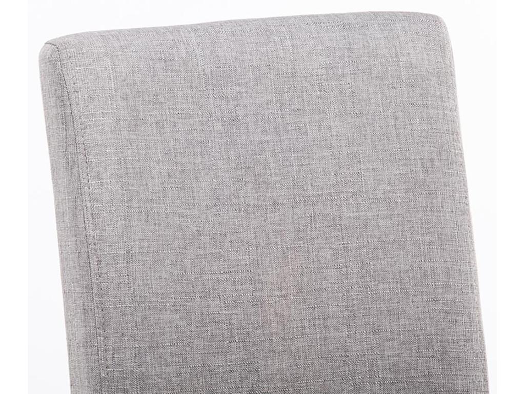 Set of 4 Dining Chairs - Fabric/Wood - Light Grey - Nobellea LETG21951