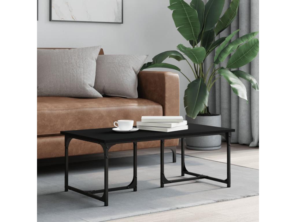 Coffee table, black, 90x50x35 cm, engineered wood, CKFR25857