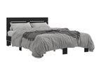 Black bed frame 120x190 cm engineered wood and metal FLMU84349