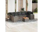 8-piece garden furniture set with grey resin wicker cushions GSBA73123
