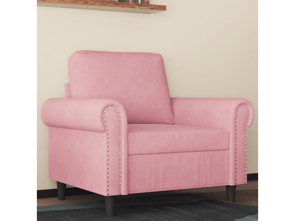 Pink Armchair 60 cm Velvet PBVA51182