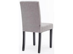 Set of 4 Dining Chairs - Fabric/Wood - Light Grey - Nobellea LETG21951