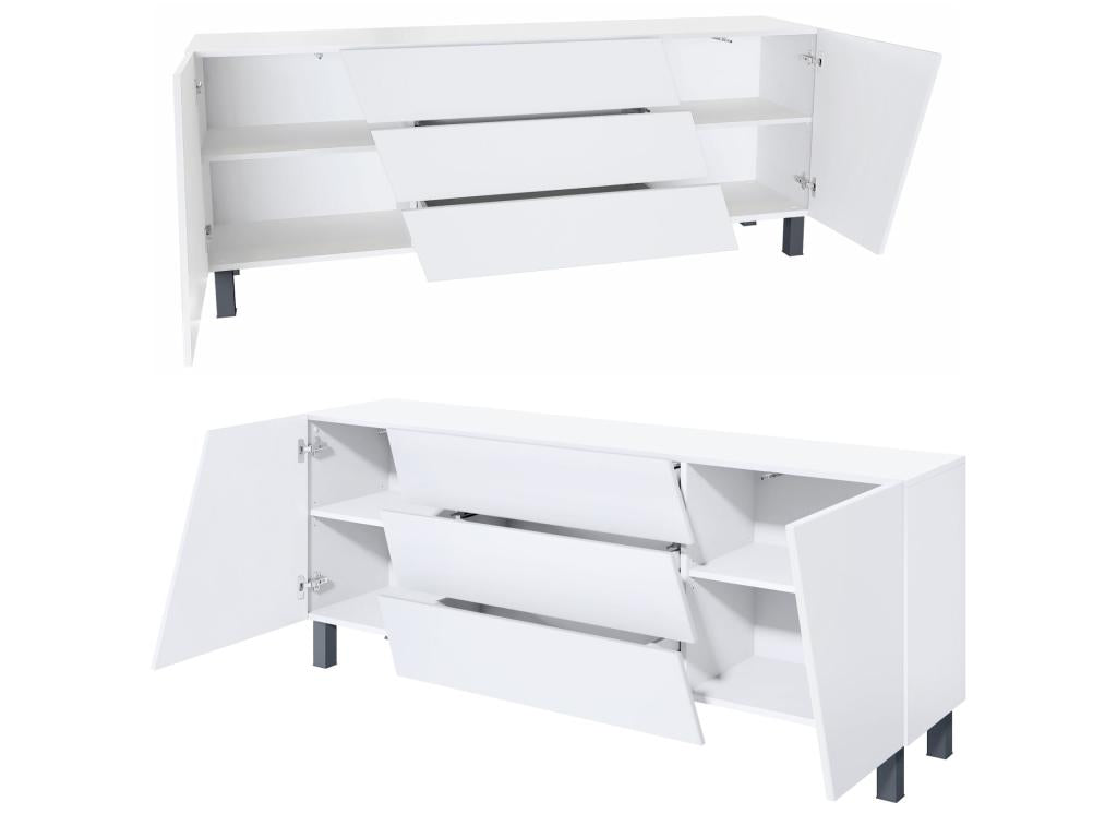 Matt White Sideboard WxHxD 178x69.5x38.5 ZQOF59391