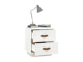 White bedside table 40x34x45 cm Solid pine wood GZKW07740