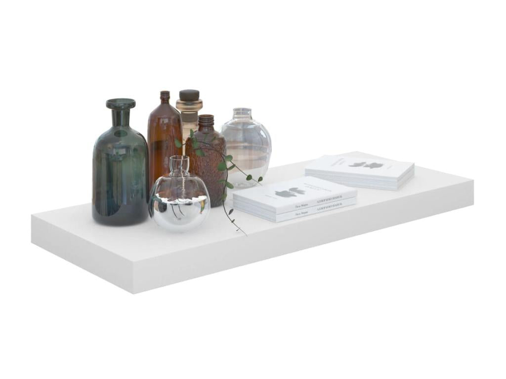 Floating wall shelf, glossy white, 60x23.5x3.8 cm, MDF, PYCY94012