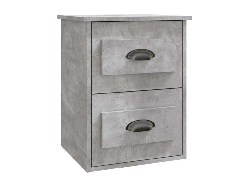 Concrete grey wall-mounted bedside table 41.5x36x53 cm NJAU18963