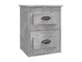 Concrete grey wall-mounted bedside table 41.5x36x53 cm NJAU18963