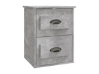 Concrete grey wall-mounted bedside table 41.5x36x53 cm NJAU18963