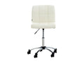 Office chair - Faux leather / Metal - White - Nobellea EIHB54757