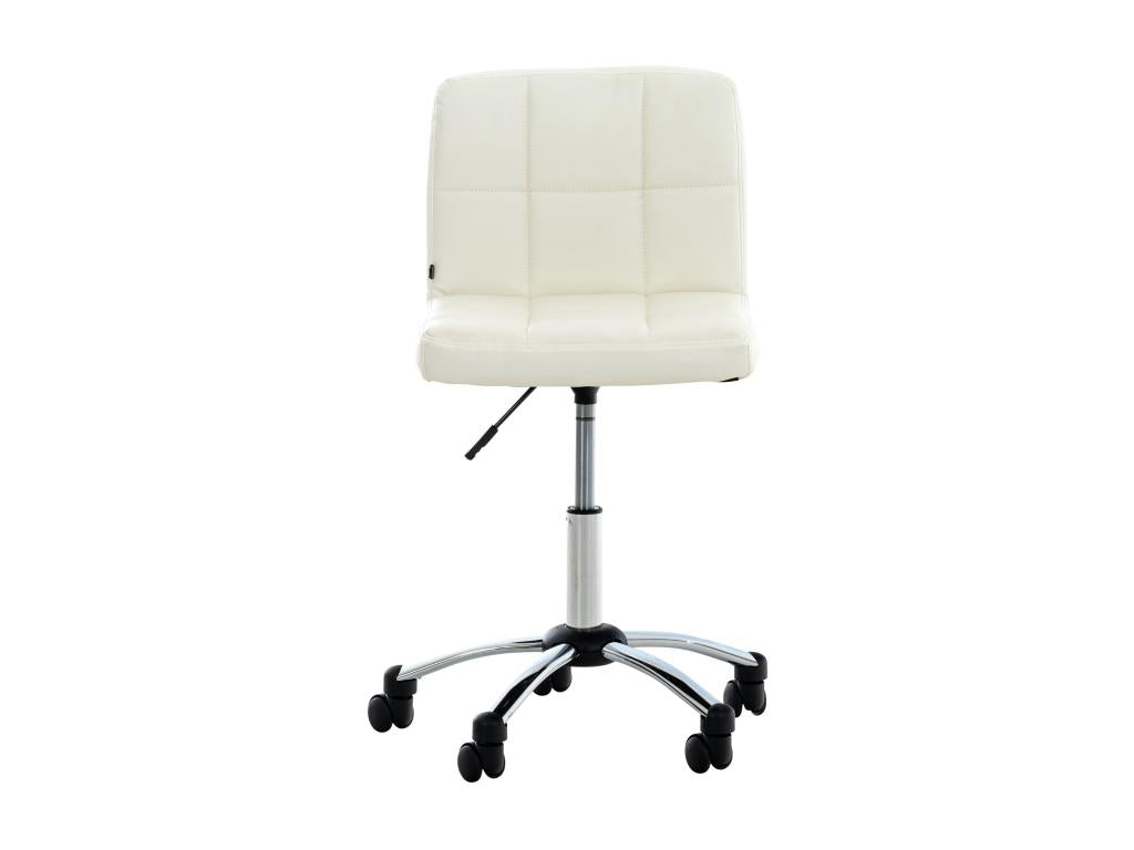 Office chair - Faux leather / Metal - White - Nobellea EIHB54757