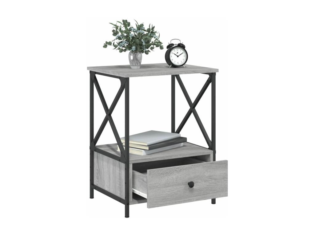 Nobellea bedside tables, 2 pieces, grey, 50x41x65 cm, engineered wood, SBTX05611