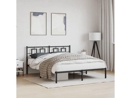 Metal bed frame with black headboard 150x200 WWFE68629