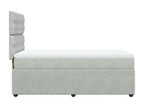 Nobellea bed base and mattress, light grey, 80x200 cm, velvet, LXCF89164
