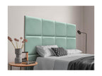 Nobellea Upholstered Headboard in High-Quality Faux Leather, with Interchangeable Self-Adhesive Panels, Green, 180 cm, SNHM47482