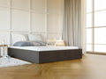 140x190 cm storage bed base in fabric - Anthracite grey - Nobellea IRTJ19932