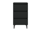 Bedside table with black metal legs 40x35x69 cm PQNF86613