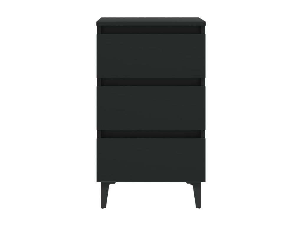Bedside table with black metal legs 40x35x69 cm PQNF86613