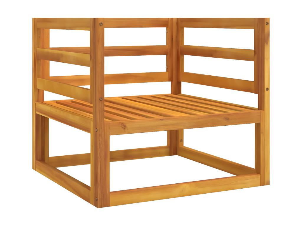 Dekonao QFRD99244 Solid Wood Garden Chair with Green Cushions