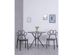 Set of 4 designer chairs and table for the garden - Dream - Black WNPB31442