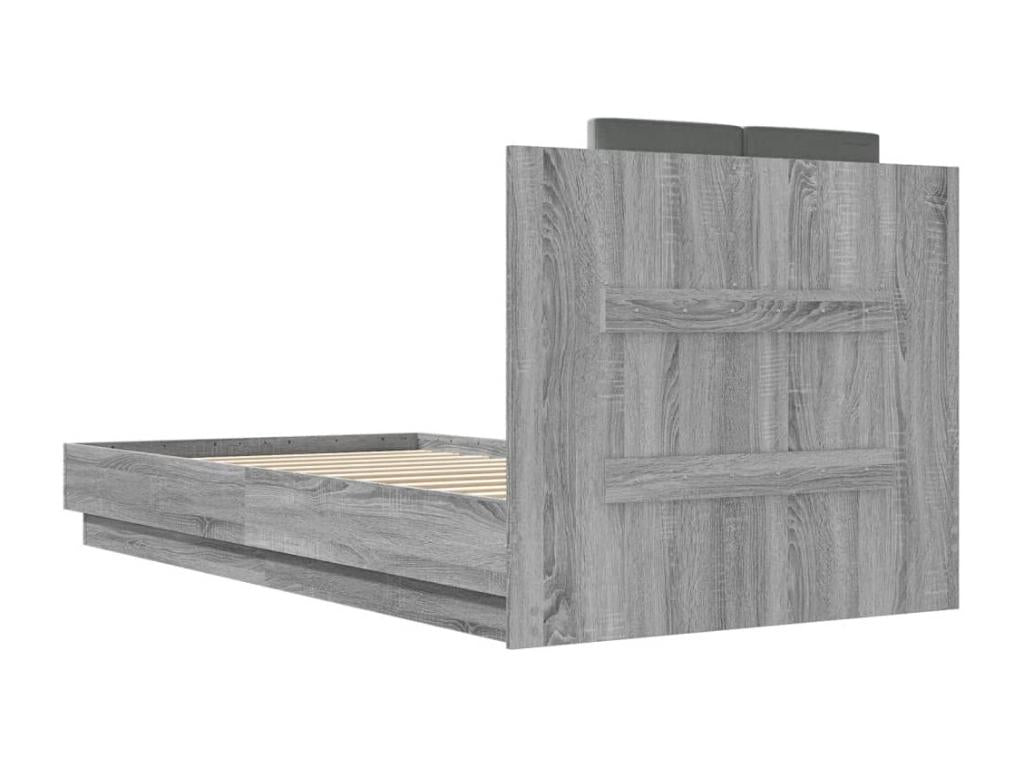 Nobellea grey bed frame with headboard 75x190 AGTW43460