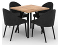 Modern chair in black beech wood and choice of fabric Boisona-Tissu 27104 CEBU26523