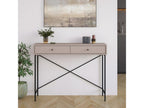 Nobellea 2-Drawer Console Table with Metal Legs, 110 cm Wide - Nobellea BQGT47108