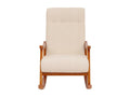 Nobellea-K10 cream rocking chair with walnut-effect frame VTBH97516
