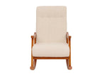Nobellea-K10 cream rocking chair with walnut-effect frame VTBH97516