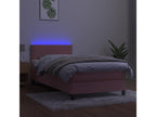Nobellea bed base with LED mattress, Pink 80x200 Velvet NBYE76332