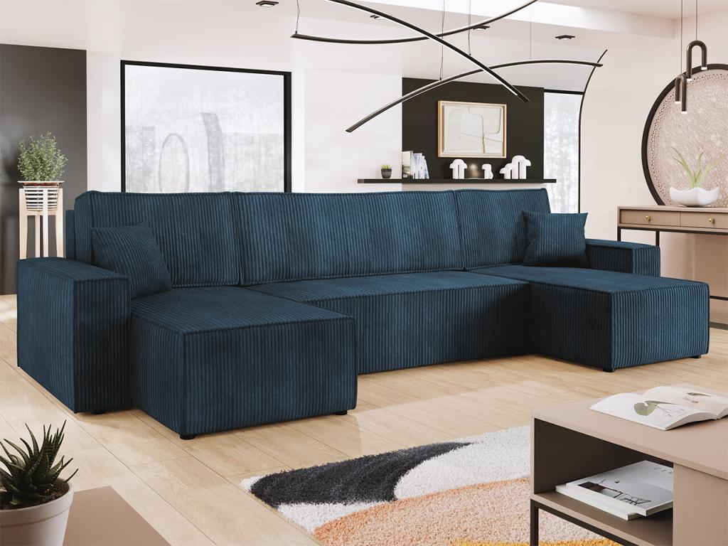 Boisona 101 Corner Sofa, Blue, Sleeping Function, Bed Box, 312x145x82cm, AFTK45246