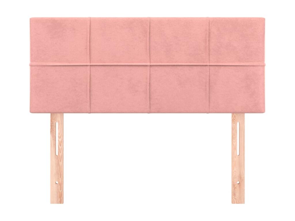 Pink Headboard 90x5x78/88 cm Velvet VATC29111