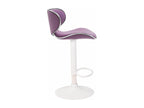 Set of 2 Bar Stools - Faux Leather / White - Purple - Nobellea v2 DZFL01870