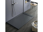 Anthracite shower tray with slate finish, Nobellea SMART color grid - 100x70 cm QOID98499