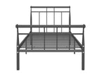 Black Metal Bed Frame 90x200 cm DQZG96338