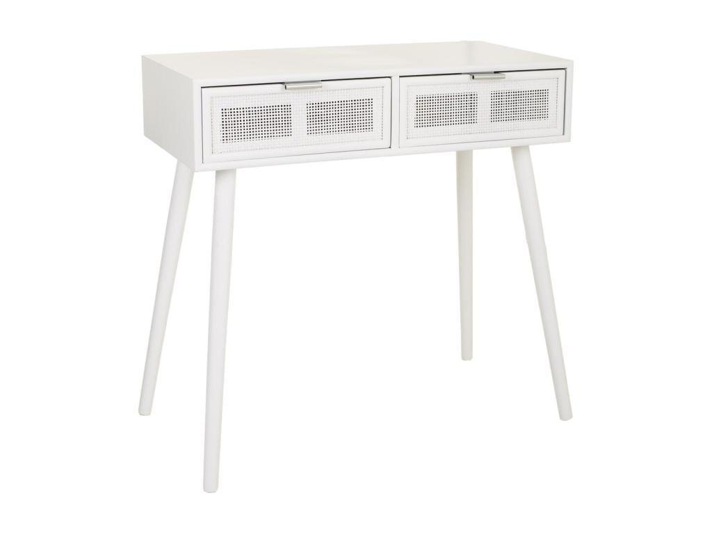 Wooden console table with white trellis, 80x42x79h VBFU71283