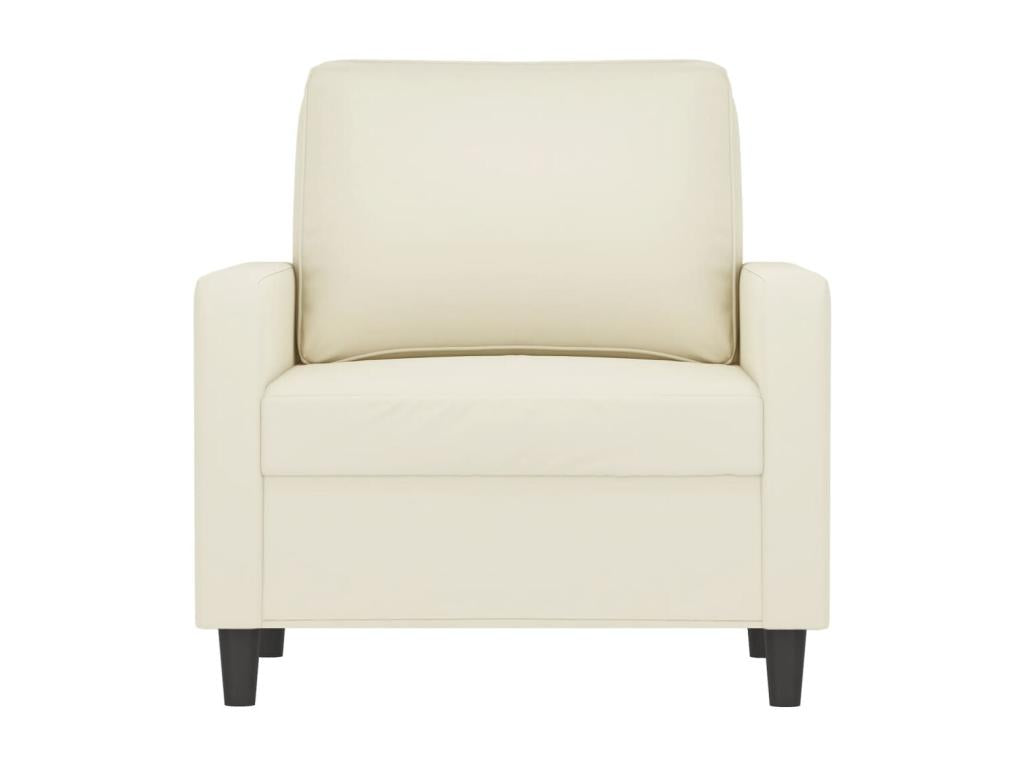 Cream Armchair 60 cm Velvet NDXL64040