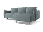 Right-hand corner sofa bed in chenille fabric - jeans - Nobellea XKCB15414