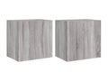 Nobellea 2-piece wall-mounted TV unit, grey, 40.5x30x40cm, engineered wood, QPDV07066