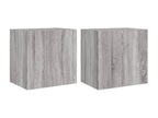 Nobellea 2-piece wall-mounted TV unit, grey, 40.5x30x40cm, engineered wood, QPDV07066