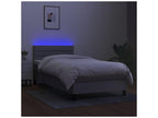 Nobellea bed base with mattress and LED, light grey, 90x200 NZHW01892
