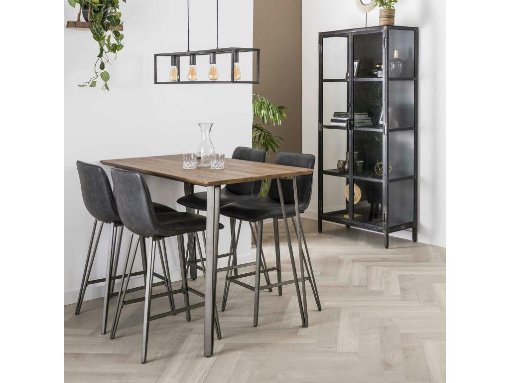 Dekonao FRFG07906 Rectangular High Table with Brown Finish