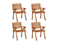 Garden chairs, set of 4, solid Nobelea wood KZMW71475
