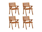 Garden chairs, set of 4, solid Nobelea wood KZMW71475