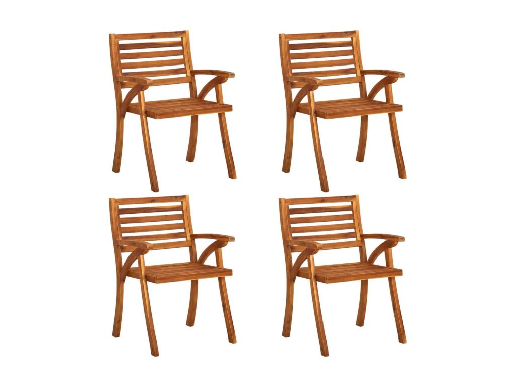 Garden chairs, set of 4, solid Nobelea wood KZMW71475
