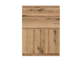 Chest of drawers with 2 hinged doors and 2 drawers, light wood - Nobellea - W 78 x D 35 x H 105 cm GPPV65245